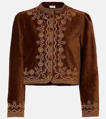 Denver embroidered cotton velvet jacket  | Rixo