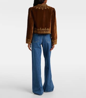 Denver embroidered cotton velvet jacket  | Rixo