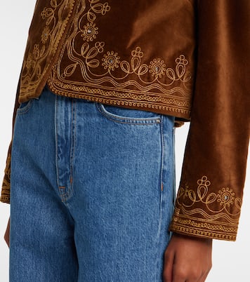 Denver embroidered cotton velvet jacket  | Rixo