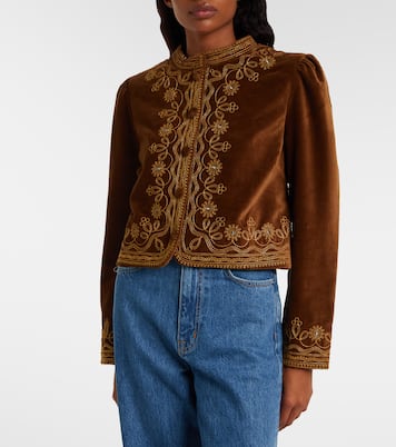 Denver embroidered cotton velvet jacket  | Rixo