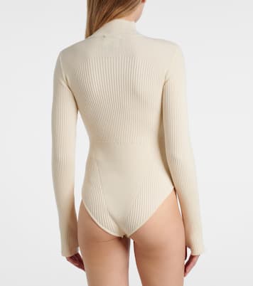 Butte ribbed-knit wool-blend bodysuit | Cordova