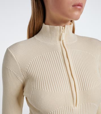 Butte ribbed-knit wool-blend bodysuit | Cordova