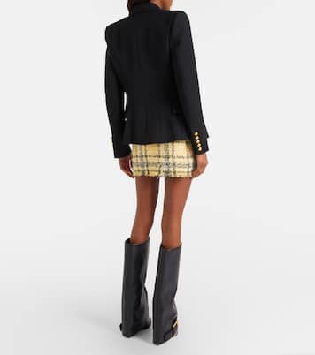 Sequined cotton-blend tweed miniskirt | Balmain