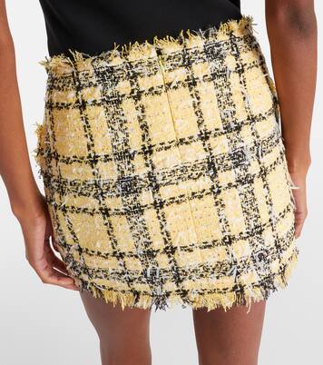 Sequined cotton-blend tweed miniskirt | Balmain
