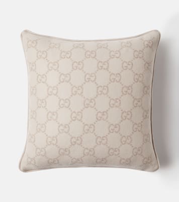 GG jacquard wool and cashmere cushion | Gucci