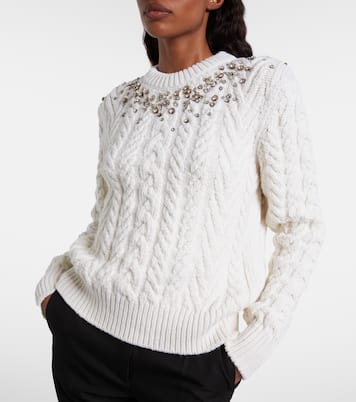 Verzierter Pullover aus Wolle und Kaschmir | McQueen