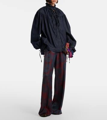 Ruffled cotton blouse | Dries Van Noten