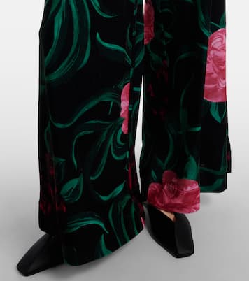 Bedruckte Palazzo-Hose aus Samt | La DoubleJ