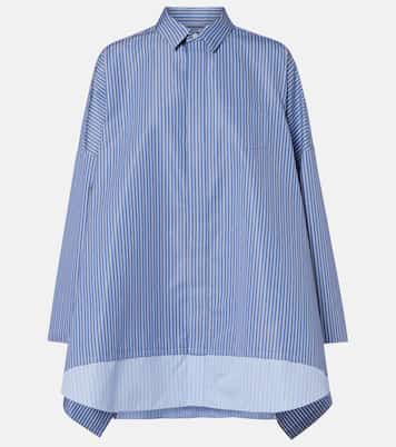 Camicia oversize in misto cotone a righe | Sacai