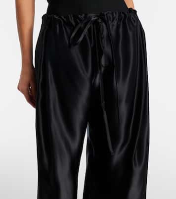 Pantalones anchos Rohen de satén | Khaite