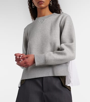 Cotton-blend sweatshirt | Sacai