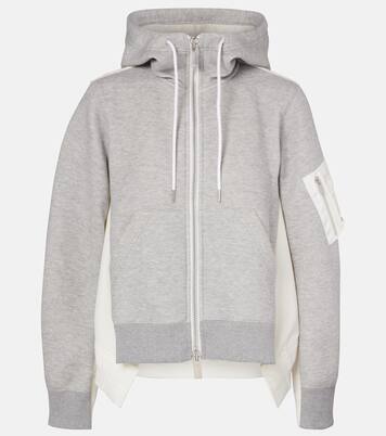 Paneled zip-up hoodie | Sacai