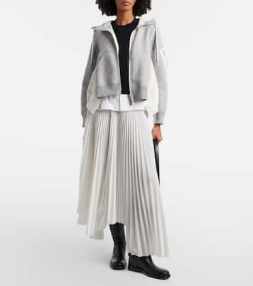 Paneled zip-up hoodie | Sacai