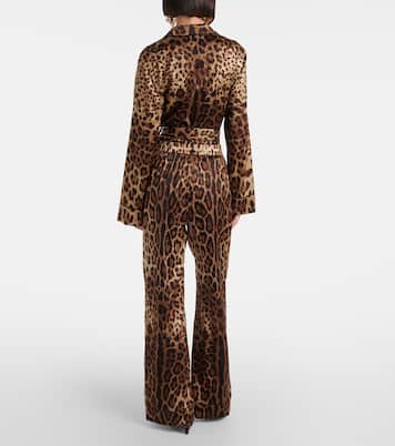 Leopard-print silk pants | Dolce&Gabbana