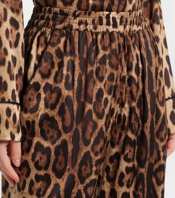Leopard-print silk pants | Dolce&Gabbana