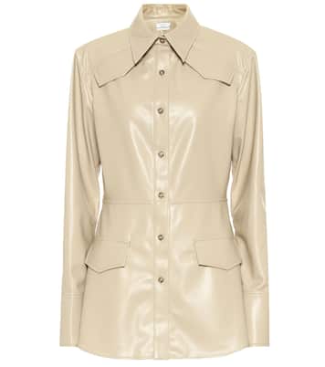 Sierra faux leather blazer | Deveaux New York