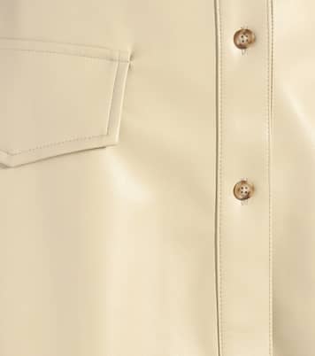 Sierra faux leather blazer | Deveaux New York