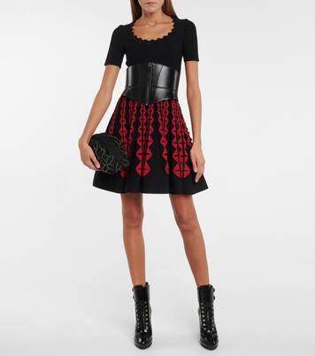 Botas de piel acordonadas corte láser | Alaïa