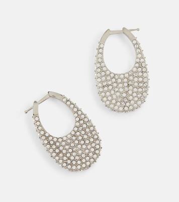 Orecchini Swipe Medium con cristalli | Coperni