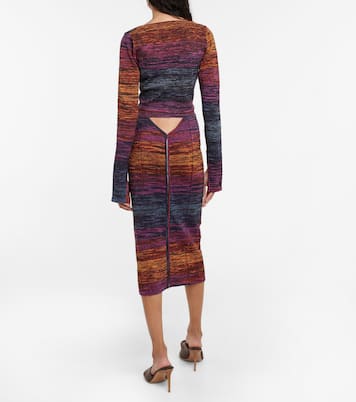 Space-dyed cropped cardigan | Rotate