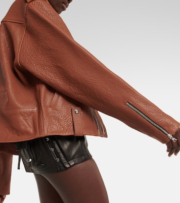 Oversize-Jacke aus Leder | David Koma