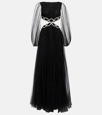 Abito lungo in tulle con cut-out | Valentino