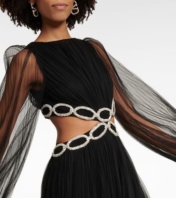 Abito lungo in tulle con cut-out | Valentino