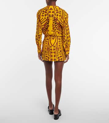 Zola printed linen-blend miniskirt | Altuzarra