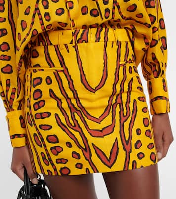 Zola printed linen-blend miniskirt | Altuzarra