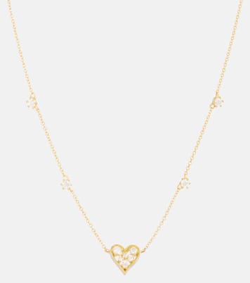 Collier Margot Heart Mini en or 18 ct et diamants | Jade Trau
