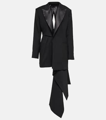 Asymmetrical wool blazer minidress | Alaïa