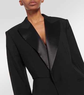 Asymmetrical wool blazer minidress | Alaïa