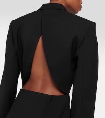 Asymmetrical wool blazer minidress | Alaïa