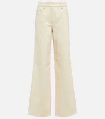 Jeans anchos de tiro alto | Prada