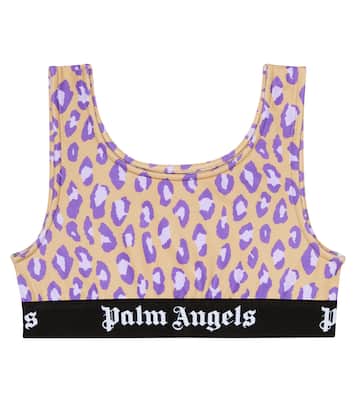 Leopard-print sports bra | Palm Angels Kids
