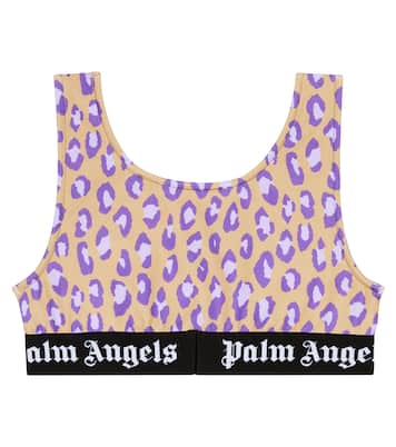 Leopard-print sports bra | Palm Angels Kids