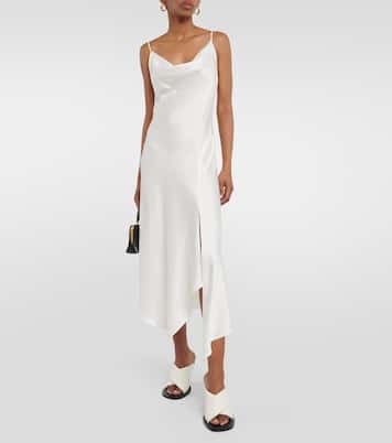 Asymmetrical midi slip dress | Simkhai