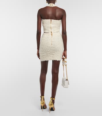 Halter-neck bouclé top | Balmain