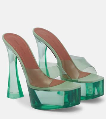Sandali Dalida Glass in PVC con plateau | Amina Muaddi