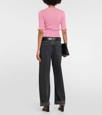 Top in misto lana a coste | REDValentino