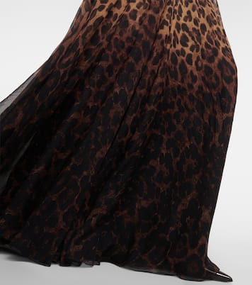 Leopard-print silk gown | Valentino