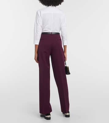 High-rise wool straight pants | Jil Sander