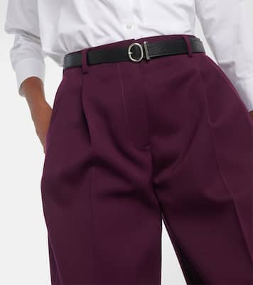 High-rise wool straight pants | Jil Sander