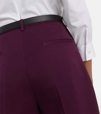 High-rise wool straight pants | Jil Sander