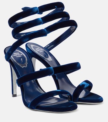 Sandalen Cleo 105 aus Samt | Rene Caovilla