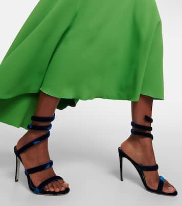 Sandalen Cleo 105 aus Samt | Rene Caovilla