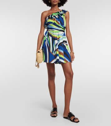 Vestido corto Iride asimétrico de jersey | Pucci