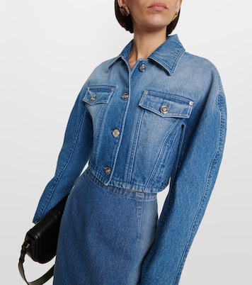 Chaqueta cropped de denim | Versace