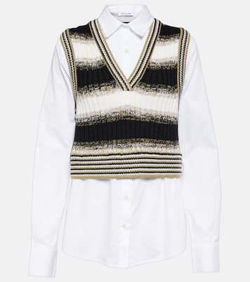 Camisa Spear de lana y algodón | Veronica Beard