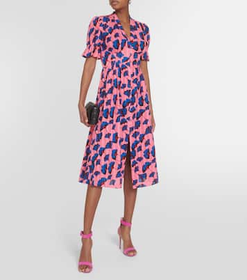 Bedrucktes Midikleid Erica aus Baumwolle | Diane von Furstenberg